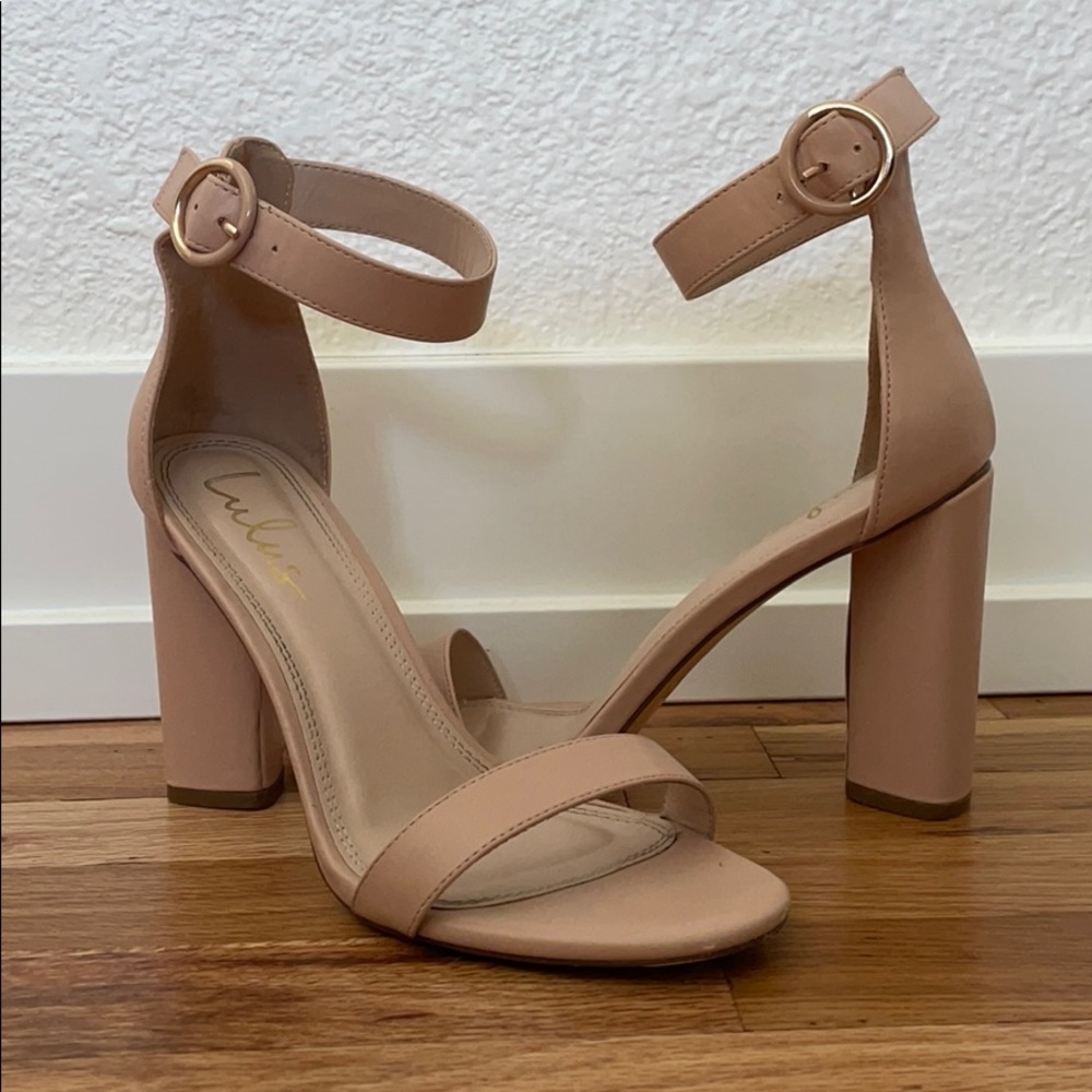 Lulus Nude Block Heels